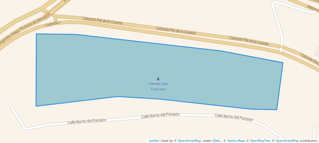 walking in Panteón San Francisco map in Acapulco de Juárez