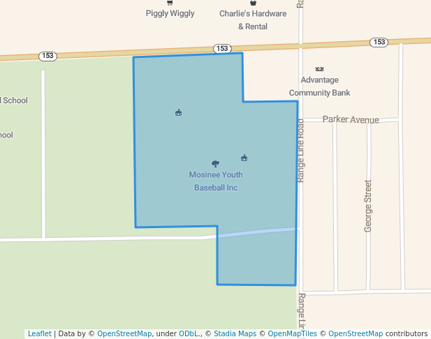 walking in Mosinee Youth Baseball Inc map in Mosinee