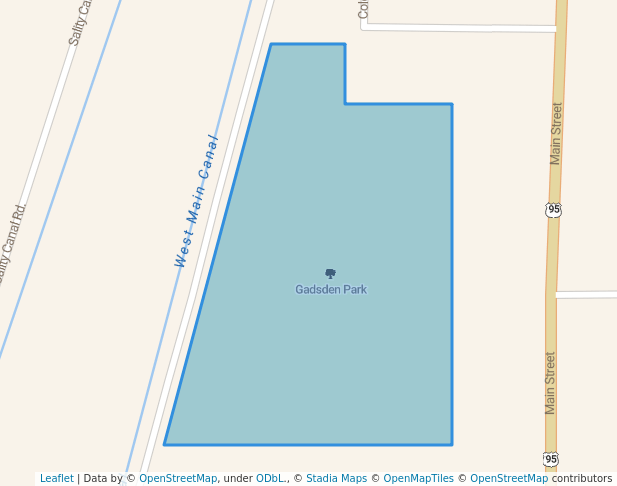 walking in Gadsden Park map in Gadsden