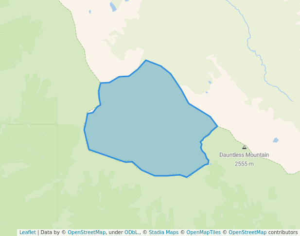 walking in Quartz Creek snowmobile area map in East Gate