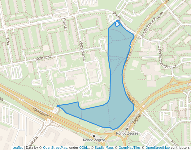 walking in Park na os. Armii Krajowej map in Poznań