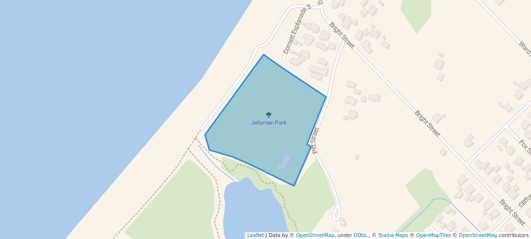 walking in Jellyman Park map in Greymouth