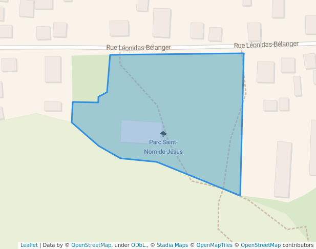 walking in Parc Saint-Nom-de-Jésus map in Saguenay