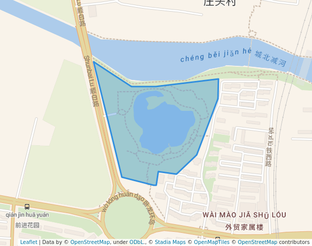 walking in 卧龙公园 map in Beijing