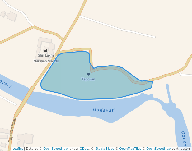 walking in Tapovan map in Nashik