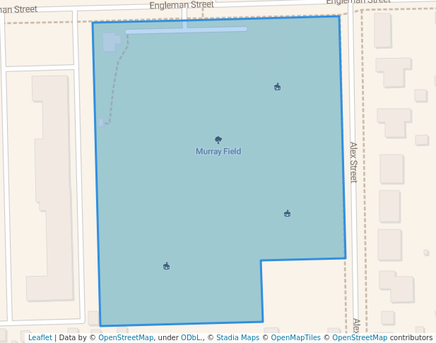 walking in Murray Field map in Center Line