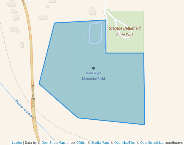 walking in Neal Wyer Memorial Field map in Rosalia