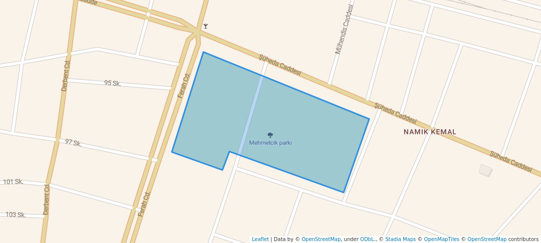 walking in Mehmetcik parkı map in Salihli
