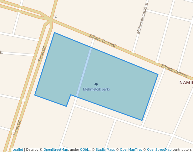 walking in Mehmetcik parkı map in Salihli