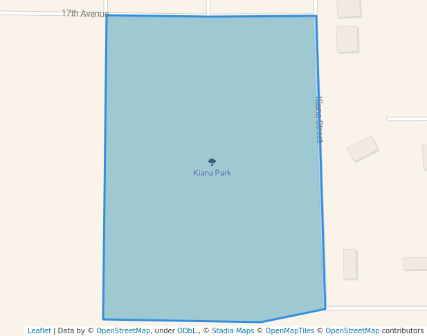 walking in Kiana Park map in Fairbanks