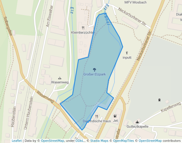 Großer Elzpark in Mosbach | Map and Routes