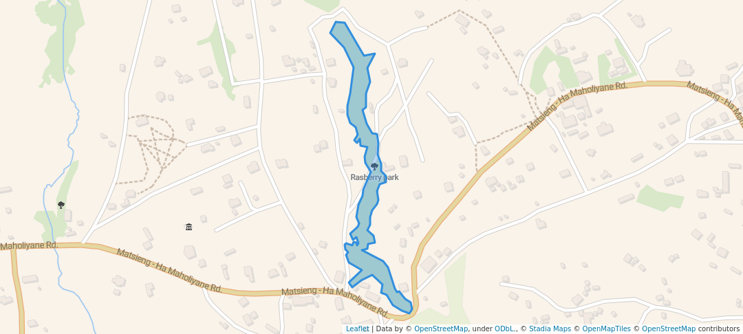 walking in Rasberry park map in Morija