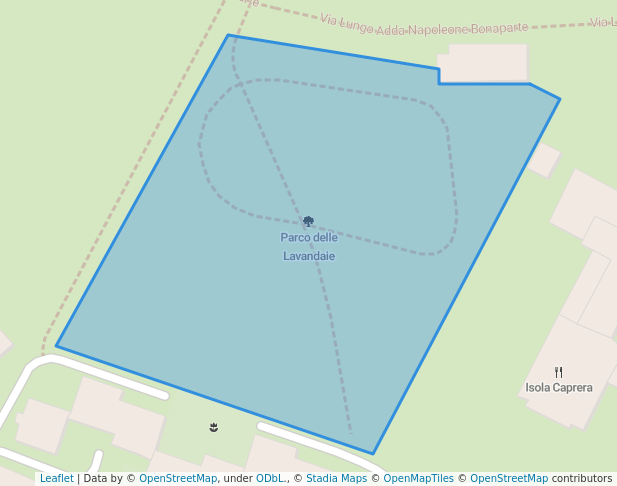 walking in Parco delle Lavandaie map in Lodi