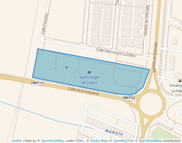 walking in Jardín Virgen del Pasico map in Torre-Pacheco