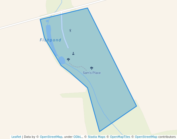 walking in Sam's Place map in Florenceville-Bristol