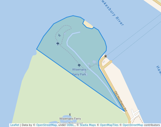 walking in Wisemans Ferry Park map in Wisemans Ferry