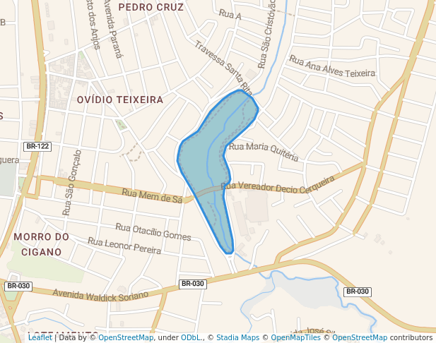 walking in Parque Ecologico Paulo Jackson map in Caetité