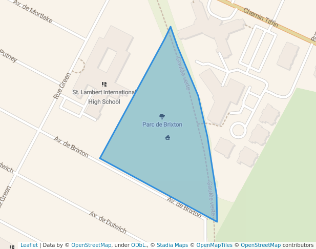 walking in Parc de Brixton map in Saint-Lambert