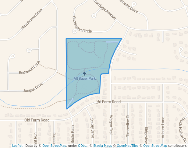 walking in Alt Bauer Park map in Germantown