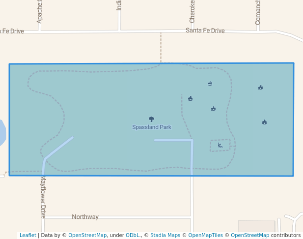 walking in Spassland Park map in Germantown