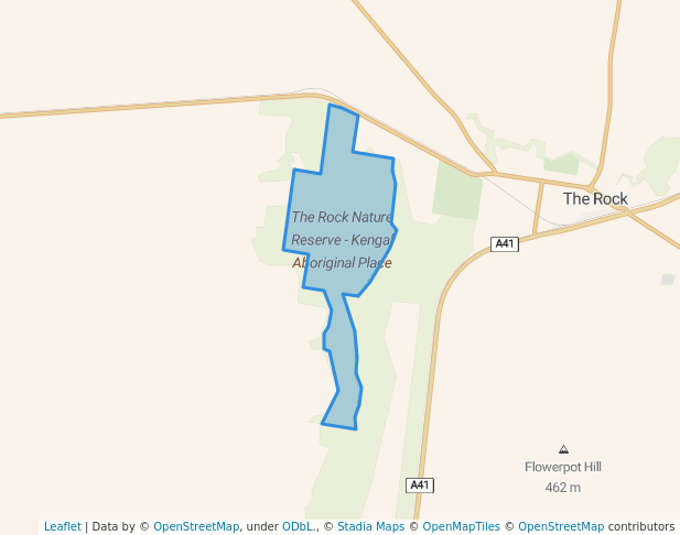 walking in The Rock Nature Reserve - Kengal Aboriginal Place map in Tootool