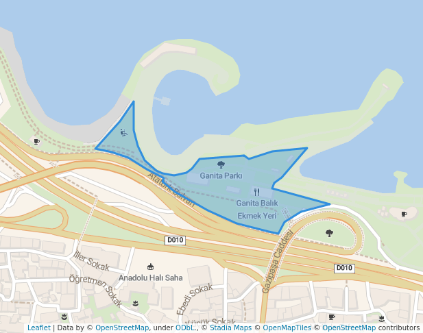 walking in Suleiman the Magnificent Park map in Trabzon