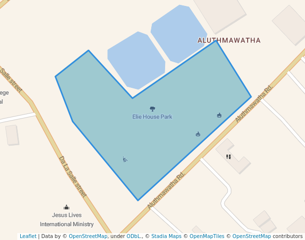 walking in Elie House Park map in Colombo
