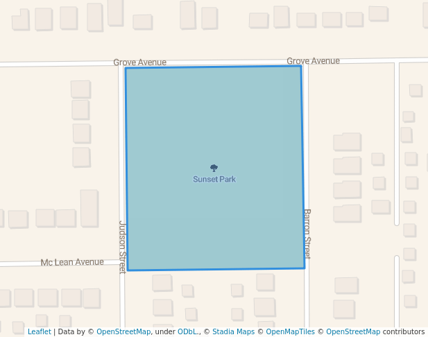 walking in Sunset Park map in Bensenville