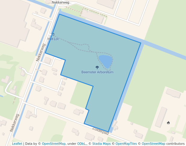 walking in Beemster Arboretum map in Zuidoostbeemster
