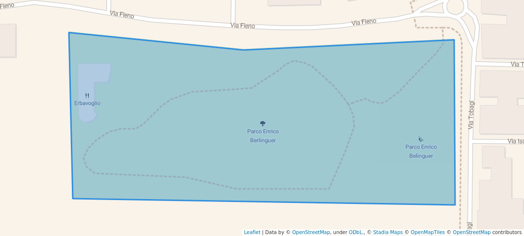 walking in Parco Enrico Berlinguer map in Adelfia