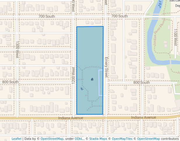 walking in Poplar Grove Park map in Salt Lake City