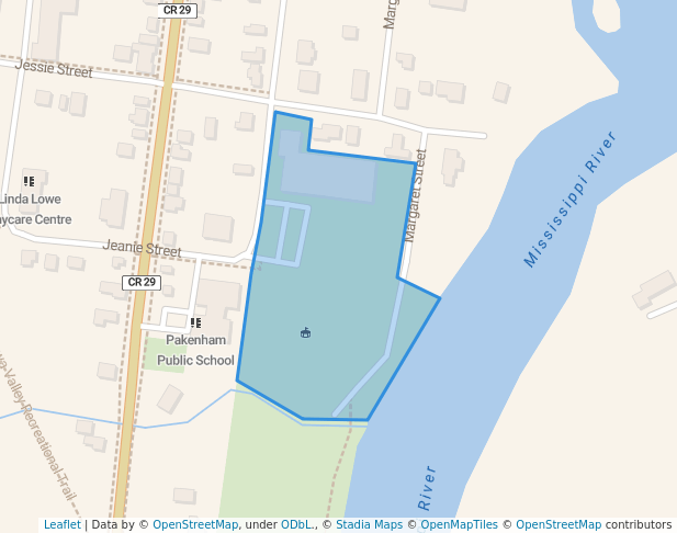 walking in Pakenham Community Park map in Pakenham