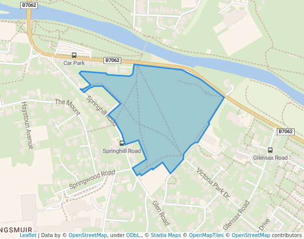 walking in Victoria Park map in Peebles
