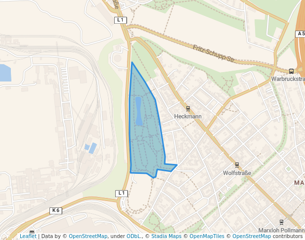 walking in Volkspark Schwelgern map in Duisburg