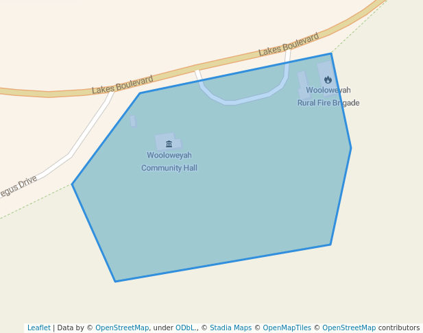 walking in Honeyman Park map in Wooloweyah