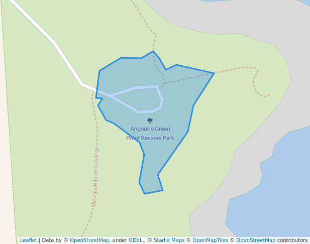 walking in Angourie Green Point Reserve Park map in Angourie