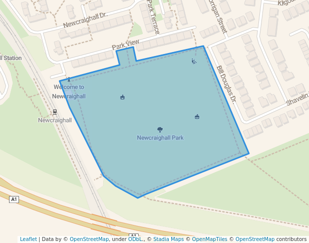 walking in Newcraighall Park map in Newcraighall