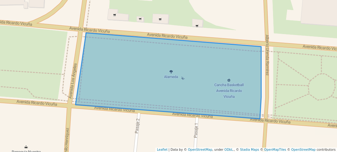 walking in Alameda map in Biobio