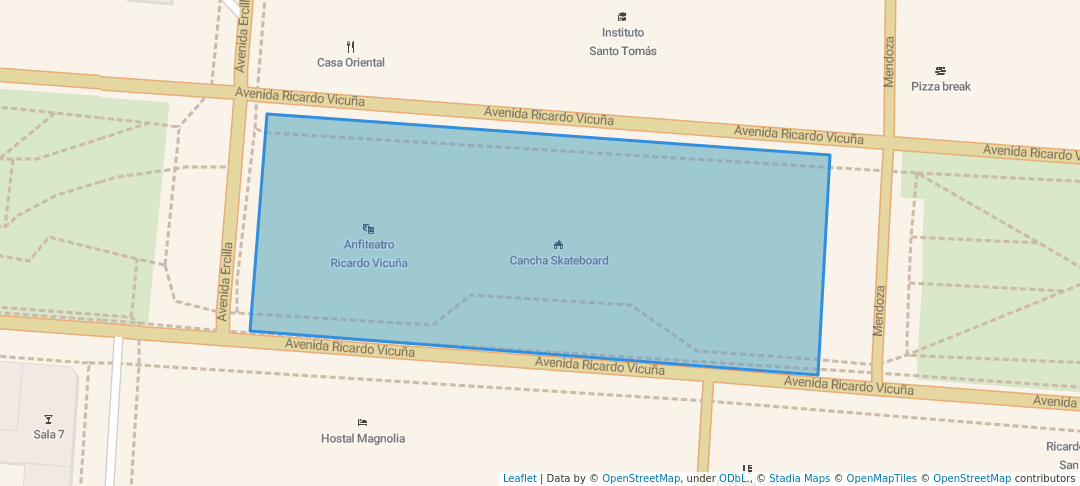 walking in Alameda map in Biobio