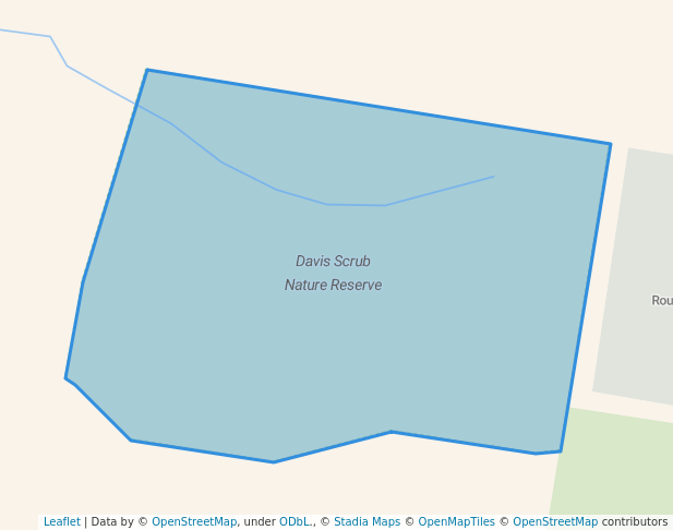 walking in Davis Scrub Nature Reserve map in Rous