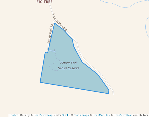 walking in Victoria Park Nature Reserve map in Rous