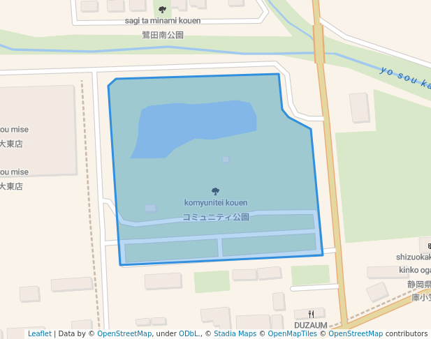 walking in コミュニティ公園 map in Kakegawa