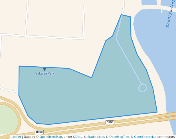 walking in Sakarya Park map in Sakarya