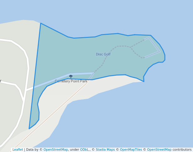 walking in Cemetery Point Park map in Cedar Key