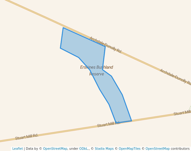 walking in Erskines Bushland Reserve map in Betley