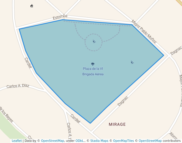 walking in Plaza de la VI Brigada Aérea map in Tandil