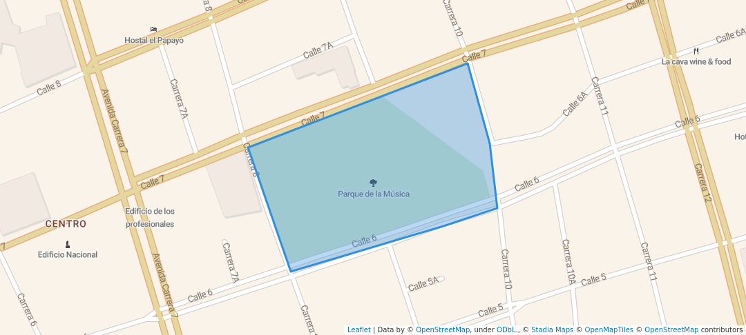 walking in Parque de la Música map in Neiva