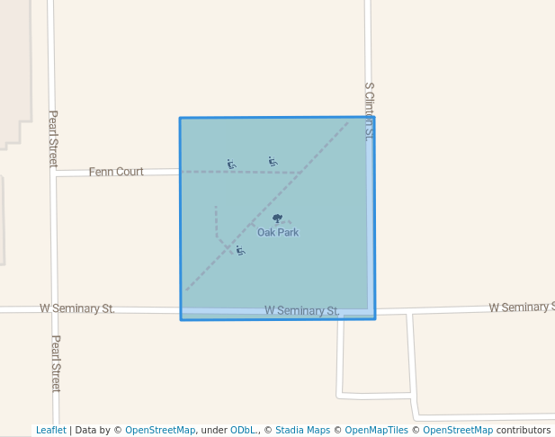 walking in Oak Park map in Charlotte