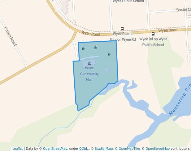 walking in Wyee Community Hall Reserve map in Wyee