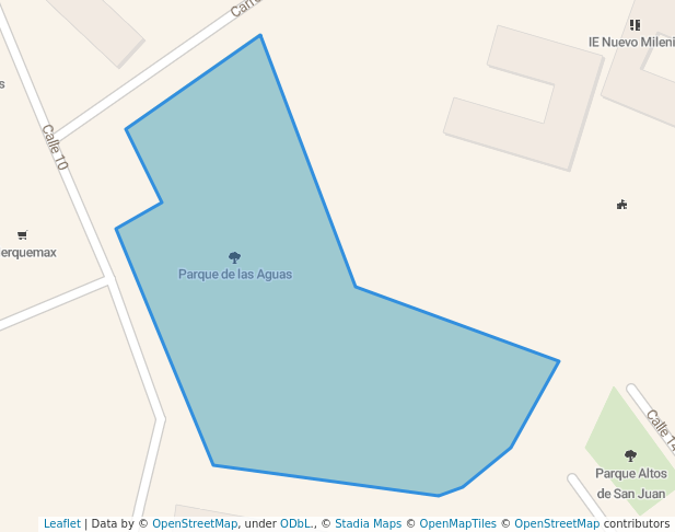 walking in Parque de las Aguas map in Mosquera